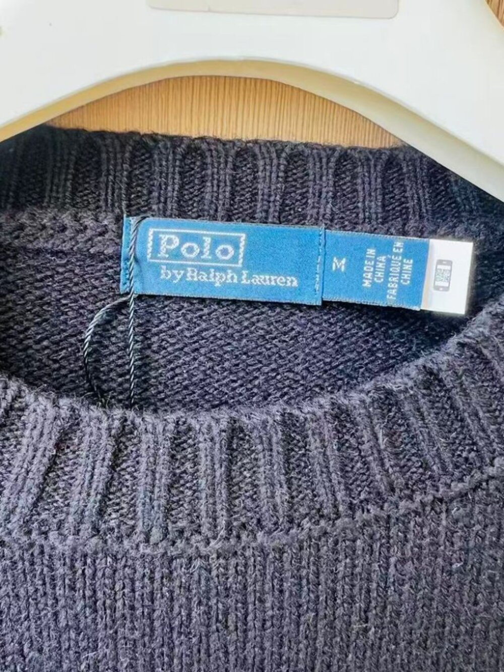 Polo Ralph Lauren Black Equestrian Polo Bear Wool Cashmere Sweater M - Picture 4 of 8